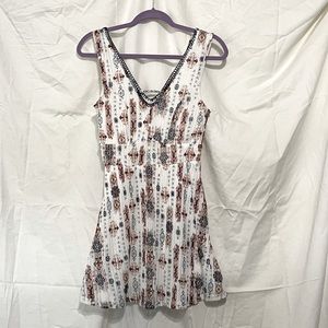 ✨NWOT Three Pink Hearts - White Dress w/Knitted Detail - Medium